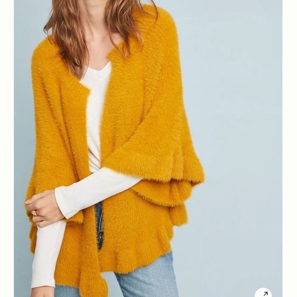 Anthropologie marigold ruffled Open closure kimono - Picture 13 of 15